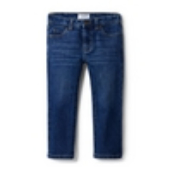 Janie and Jack Boys Straight Stretch Jeans, Medium Blue Wash, Size 8